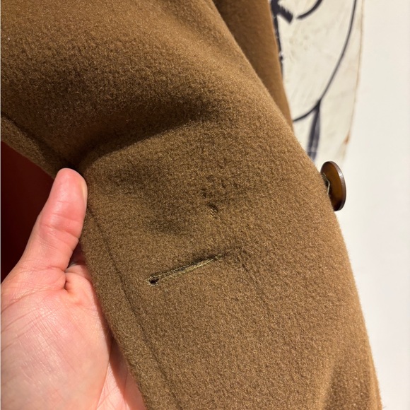 Vintage 80s LL Bean Wool Blend Double Breasted Overcoat Made In USA - Picture 13 of 13